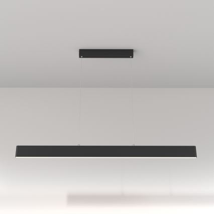 Maytoni P010PL-L30B4K - LED ljuskrona med textilsladd STEP LED/30W/230V 4000K 118,5 cm svart