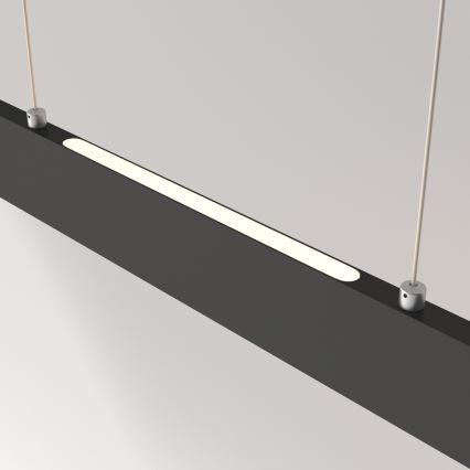 Maytoni P010PL-L30B4K - LED ljuskrona med textilsladd STEP LED/30W/230V 4000K 118,5 cm svart