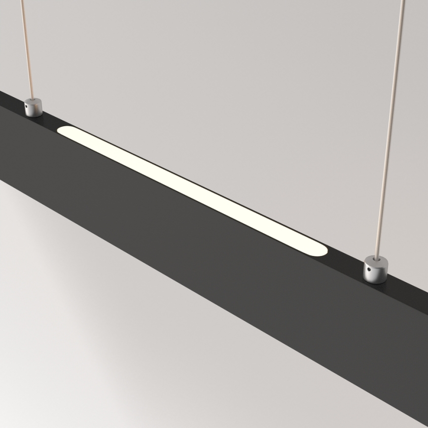 Maytoni P010PL-L30B4K - LED ljuskrona med textilsladd STEP LED/30W/230V 4000K 118,5 cm svart
