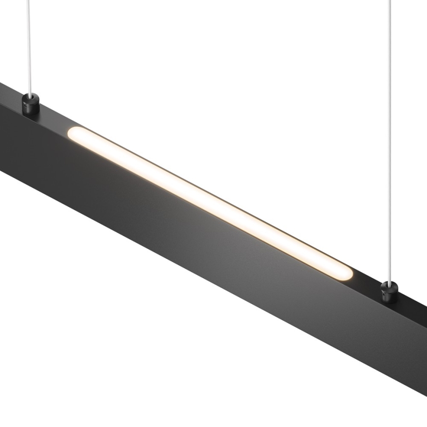 Maytoni P010PL-L30B4K - LED ljuskrona med textilsladd STEP LED/30W/230V 4000K 118,5 cm svart
