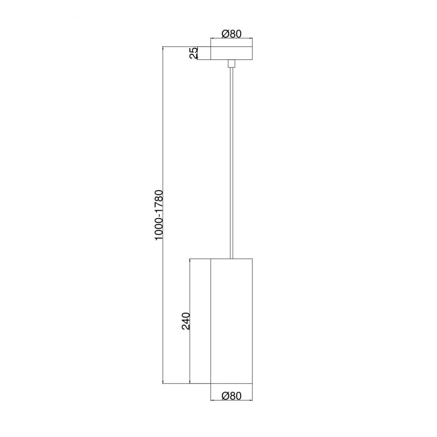 Maytoni P011PL-01CH - Ljuskrona med textilsladd GIOIA 1xE14/40W/230V svart