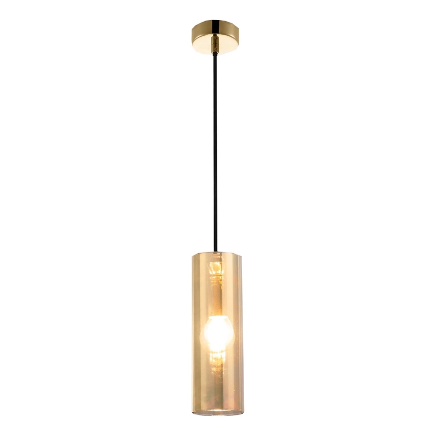 Maytoni P011PL-01G - Ljuskrona med textilsladd GIOIA 1xE14/40W/230V guld