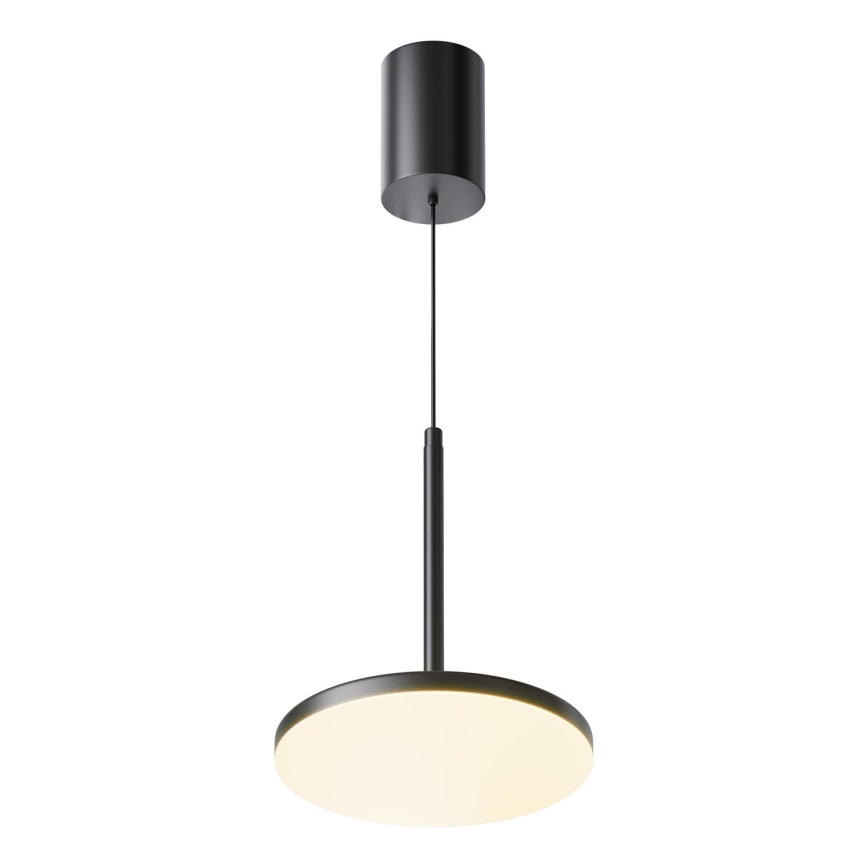 Maytoni P076PL-L12W3K-B - LED ljuskrona med textilsladd PLATO LED/12W/230V 3000K svart