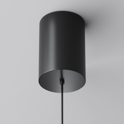 Maytoni P076PL-L12W3K-B - LED ljuskrona med textilsladd PLATO LED/12W/230V 3000K svart