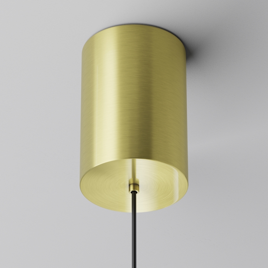 Maytoni P076PL-L12W3K-BS - LED ljuskrona med textilsladd PLATO LED/12W/230V 3000K guld