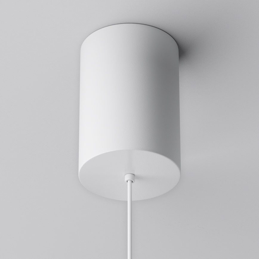 Maytoni P076PL-L12W3K-W - LED ljuskrona med textilsladd PLATO LED/12W/230V 3000K vit