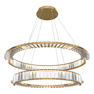 Maytoni P097PL-L90G4K - LED ljuskrona med textilsladd KRONE LED/90W/230V CRI 90 diameter 80,5 cm guld