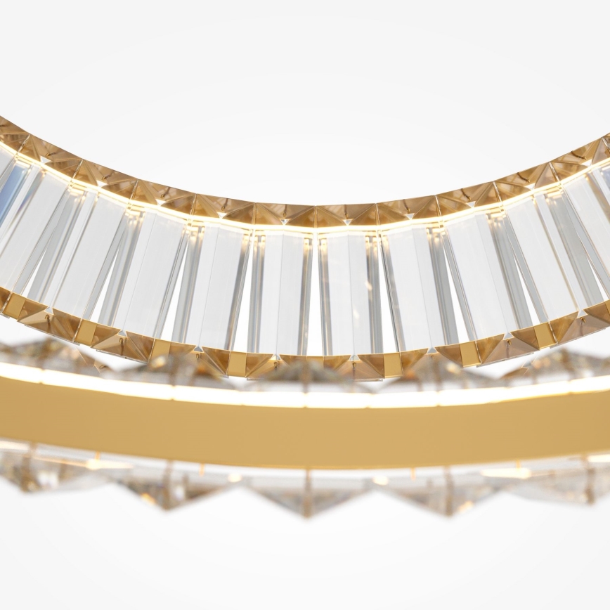 Maytoni P097PL-L90G4K - LED ljuskrona med textilsladd KRONE LED/90W/230V CRI 90 diameter 80,5 cm guld