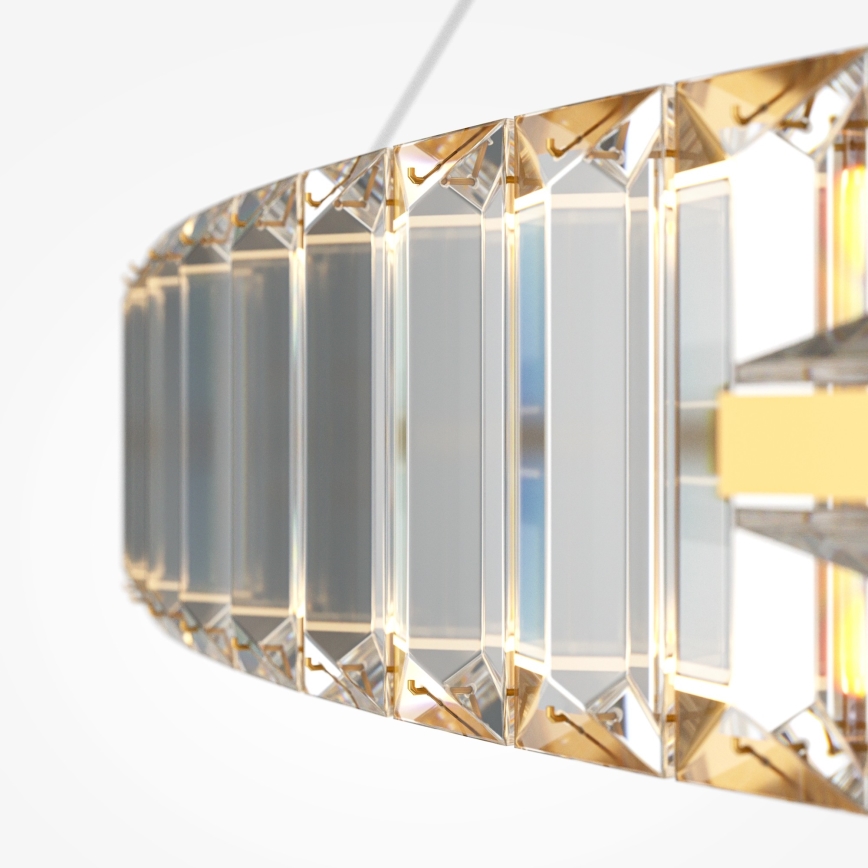 Maytoni P097PL-L90G4K - LED ljuskrona med textilsladd KRONE LED/90W/230V CRI 90 diameter 80,5 cm guld