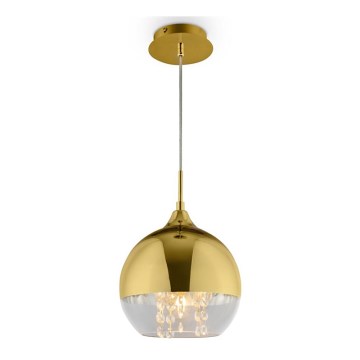 Maytoni P140-PL-110-1-G - Ljuskrona med textilsladd FERMI 1xE27/60W/230V guld