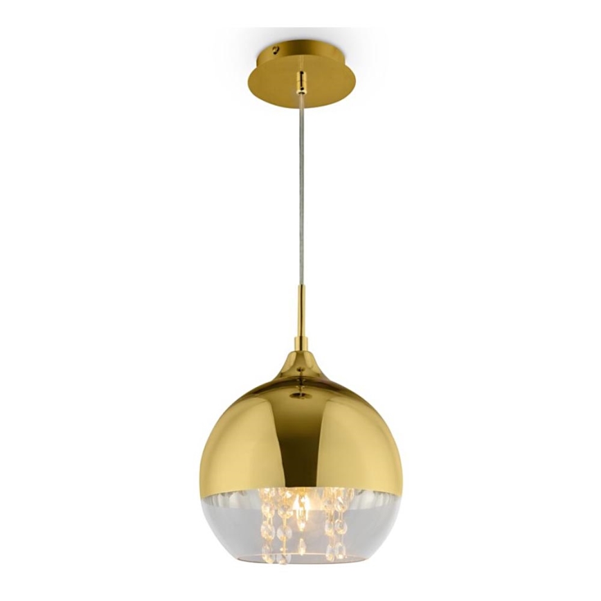 Maytoni P140-PL-110-1-G - Ljuskrona med textilsladd FERMI 1xE27/60W/230V guld