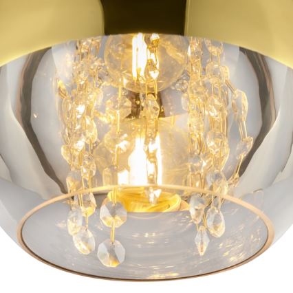 Maytoni P140-PL-110-1-G - Ljuskrona med textilsladd FERMI 1xE27/60W/230V guld