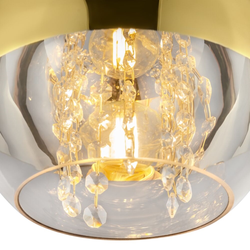 Maytoni P140-PL-110-1-G - Ljuskrona med textilsladd FERMI 1xE27/60W/230V guld