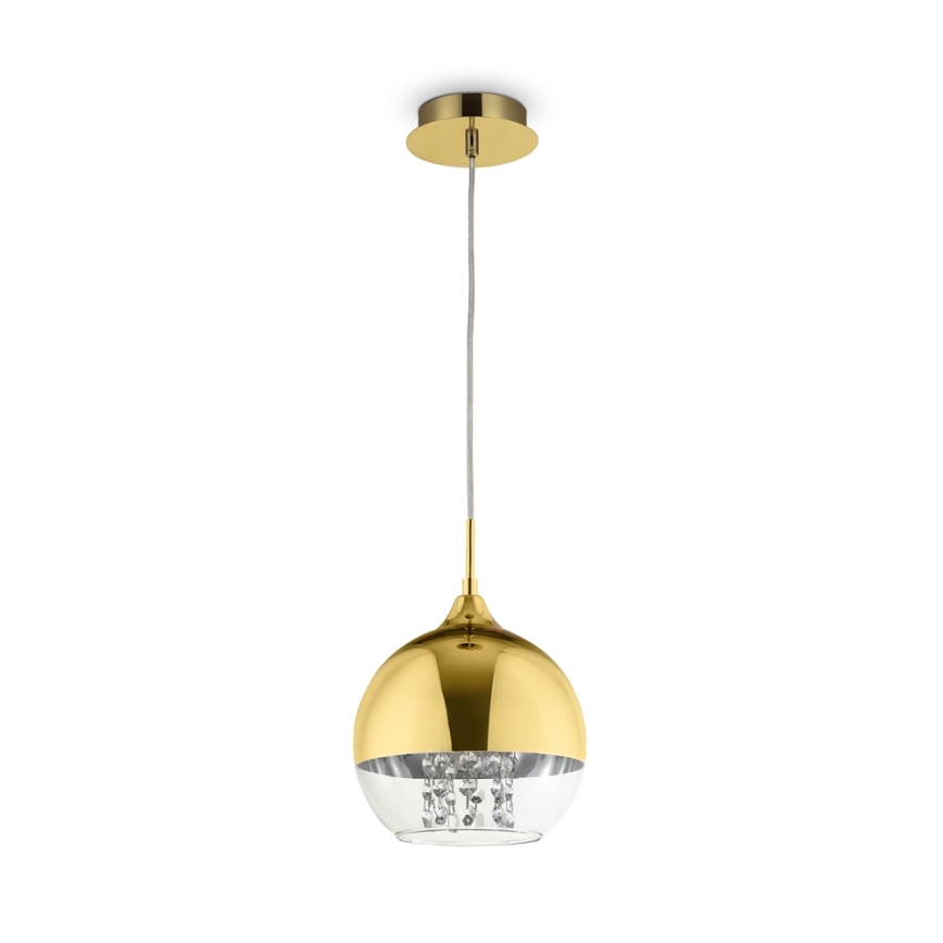 Maytoni P140-PL-110-1-G - Ljuskrona med textilsladd FERMI 1xE27/60W/230V guld