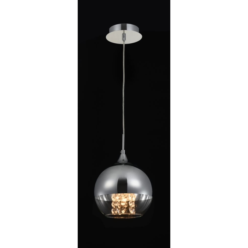 Maytoni P140-PL-110-1-N - Ljuskrona med textilsladd FERMI 1xE27/60W/230V skinande krom
