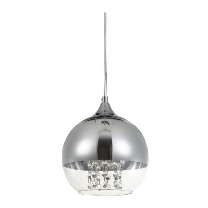Maytoni P140-PL-110-1-N - Ljuskrona med textilsladd FERMI 1xE27/60W/230V skinande krom