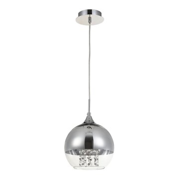 Maytoni P140-PL-110-1-N - Ljuskrona med textilsladd FERMI 1xE27/60W/230V skinande krom