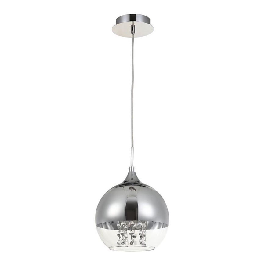 Maytoni P140-PL-110-1-N - Ljuskrona med textilsladd FERMI 1xE27/60W/230V skinande krom