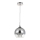 Maytoni P140-PL-110-1-N - Ljuskrona med textilsladd FERMI 1xE27/60W/230V skinande krom