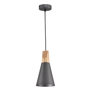 Maytoni P359-PL-140-C - Ljuskrona med textilsladd BICONES 1xE27/60W/230V diameter 14 cm grå/beige