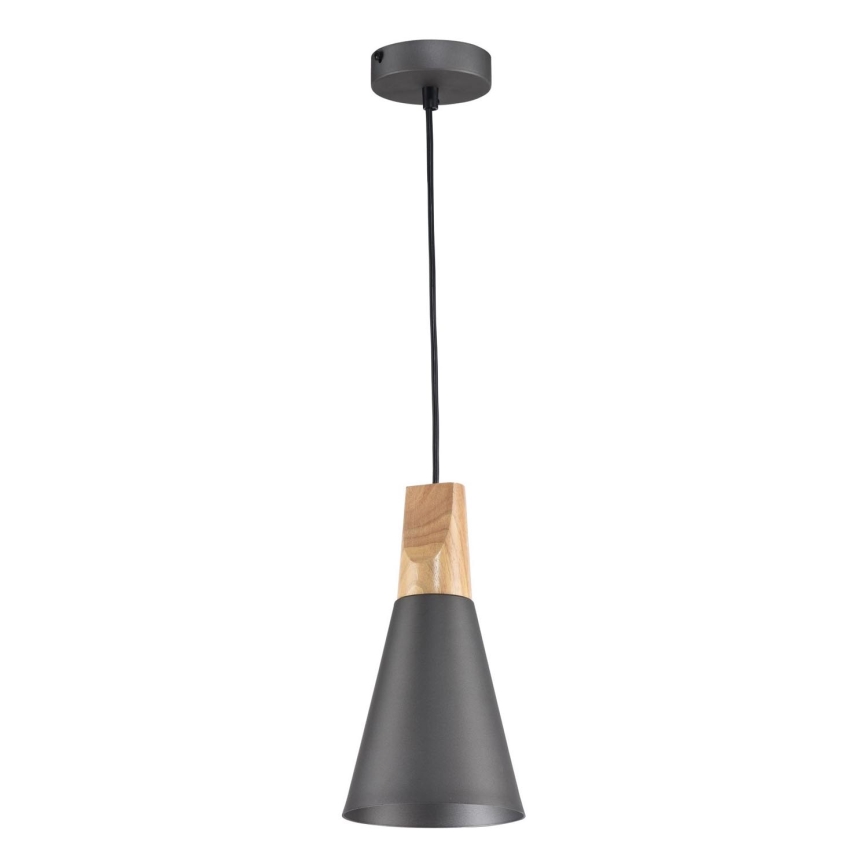 Maytoni P359-PL-140-C - Ljuskrona med textilsladd BICONES 1xE27/60W/230V diameter 14 cm grå/beige