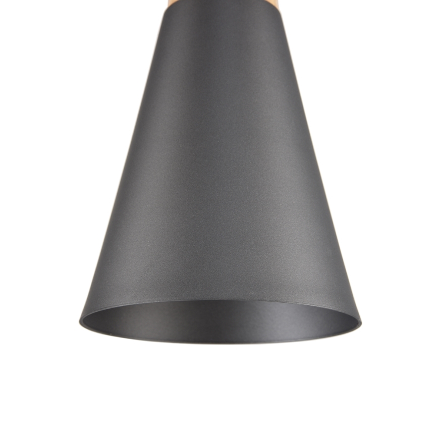 Maytoni P359-PL-140-C - Ljuskrona med textilsladd BICONES 1xE27/60W/230V diameter 14 cm grå/beige