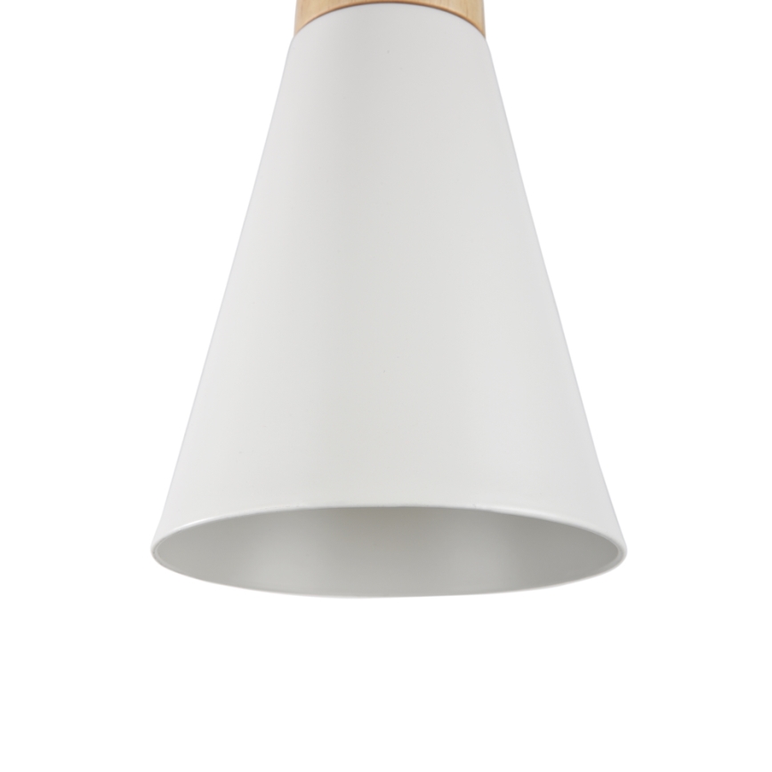 Maytoni P359-PL-140-W - Ljuskrona med textilsladd BICONES 1xE27/60W/230V diameter 14 cm vit/beige