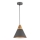 Maytoni P359-PL-220-C - Ljuskrona med textilsladd BICONES 1xE27/60W/230V diameter 22 cm grå/beige