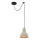 Maytoni T434-PL-01-GR - Ljuskrona med textilsladd BRONI 1xE27/60W/230V diameter 16 cm grå