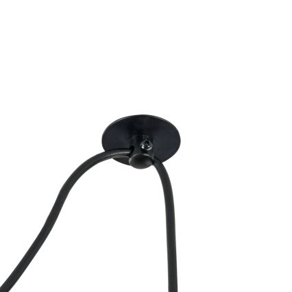 Maytoni T434-PL-01-GR - Ljuskrona med textilsladd BRONI 1xE27/60W/230V diameter 16 cm grå