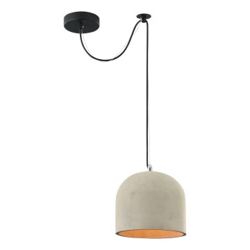 Maytoni T451-PL-01-GR - Ljuskrona med textilsladd BRONI 1xE27/60W/230V diameter 20 cm grå