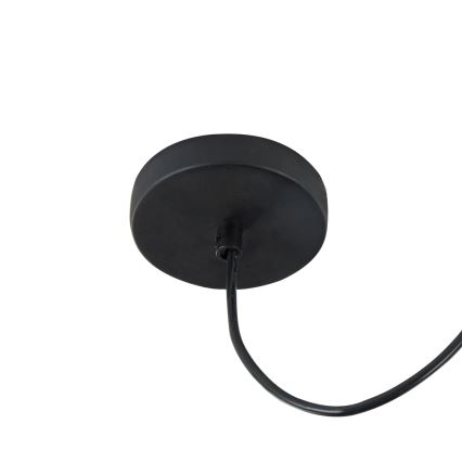Maytoni T451-PL-01-GR - Ljuskrona med textilsladd BRONI 1xE27/60W/230V diameter 20 cm grå