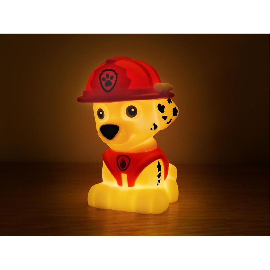 MegaLight - LED Ljusreglerad uppladdningsbar barns lampa PAW PATROL MARSHALL LED/5V