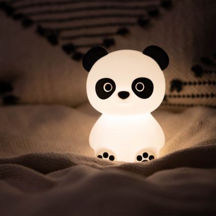 MegaLight - LED RGB Ljusreglerad uppladdningsbar barns beröring lampa PADDY PANDA LED/5V