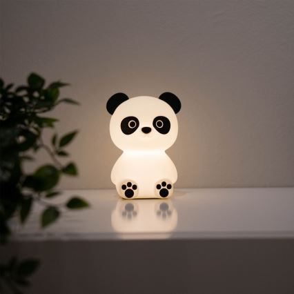 MegaLight - LED RGB Ljusreglerad uppladdningsbar barns beröring lampa PADDY PANDA LED/5V