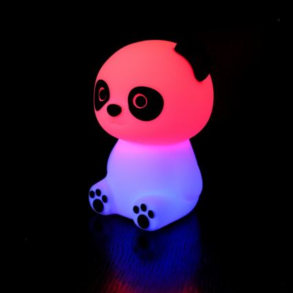 MegaLight - LED RGB Ljusreglerad uppladdningsbar barns beröring lampa PADDY PANDA LED/5V