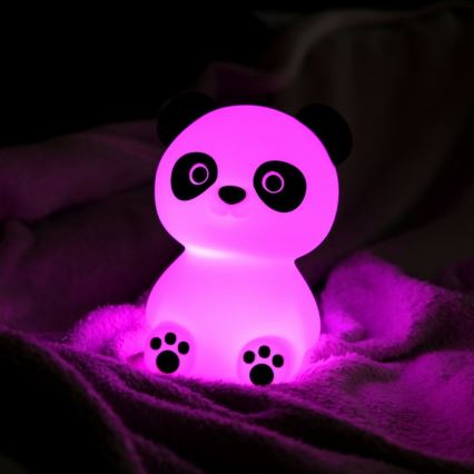 MegaLight - LED RGB Ljusreglerad uppladdningsbar barns beröring lampa PADDY PANDA LED/5V