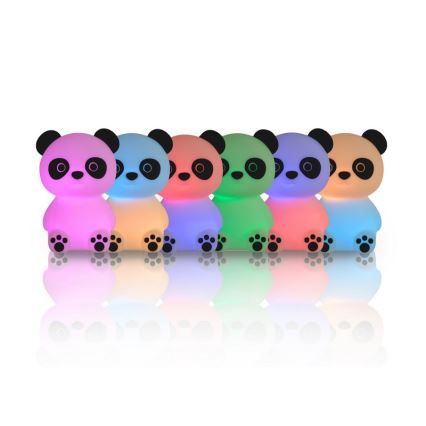 MegaLight - LED RGB Ljusreglerad uppladdningsbar barns beröring lampa PADDY PANDA LED/5V