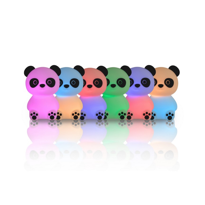 MegaLight - LED RGB Ljusreglerad uppladdningsbar barns beröring lampa PADDY PANDA LED/5V