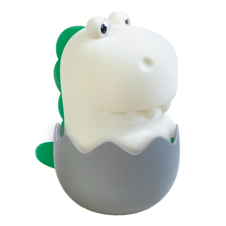 MegaLight - LED RGB Ljusreglerad uppladdningsbar barns beröring lampa DIGGY DINO LED/5V