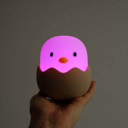 MegaLight - LED RGB Ljusreglerad uppladdningsbar barns beröring lampa EGGY EGG LED/5V