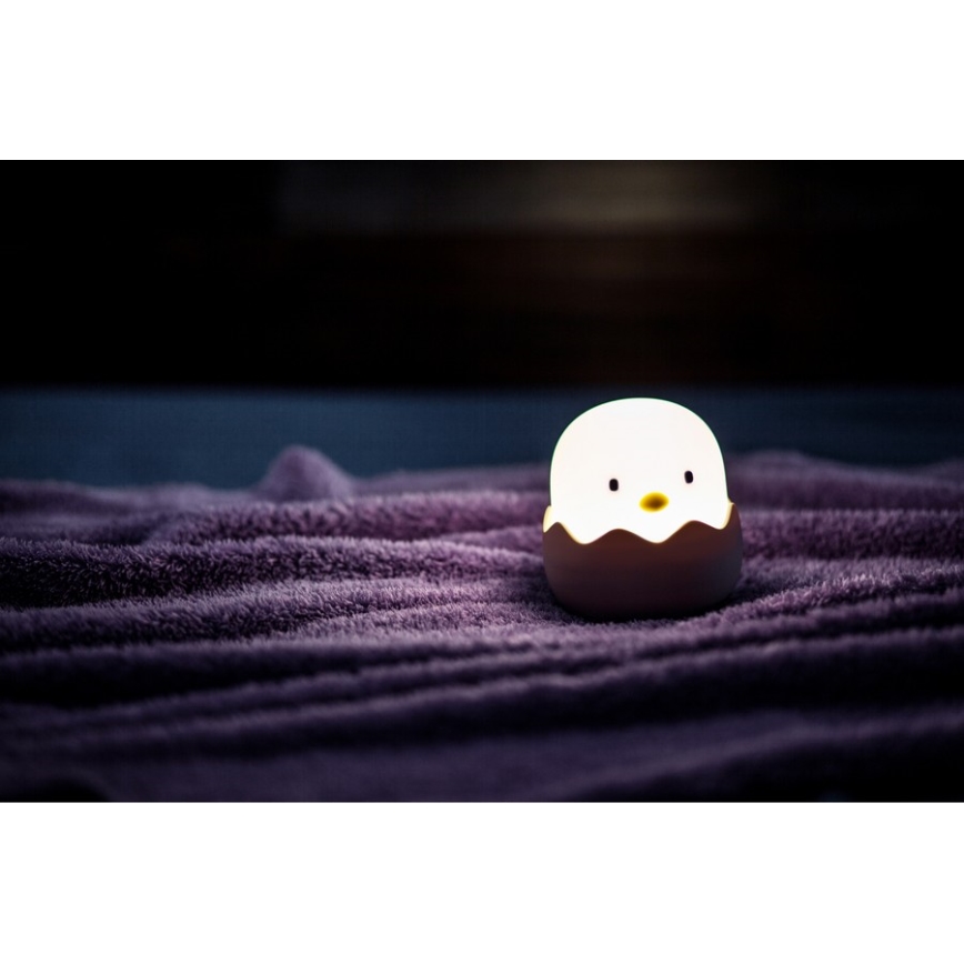 MegaLight - LED RGB Ljusreglerad uppladdningsbar barns beröring lampa EGGY EGG LED/5V