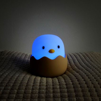 MegaLight - LED RGB Ljusreglerad uppladdningsbar barns beröring lampa EGGY EGG LED/5V