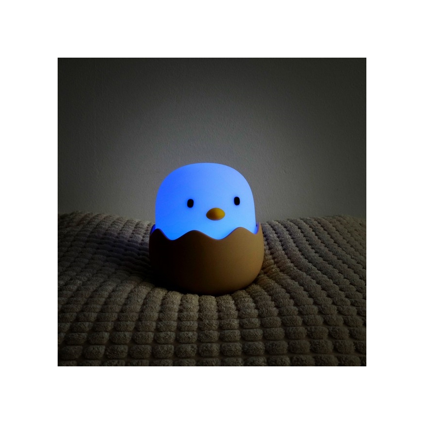 MegaLight - LED RGB Ljusreglerad uppladdningsbar barns beröring lampa EGGY EGG LED/5V