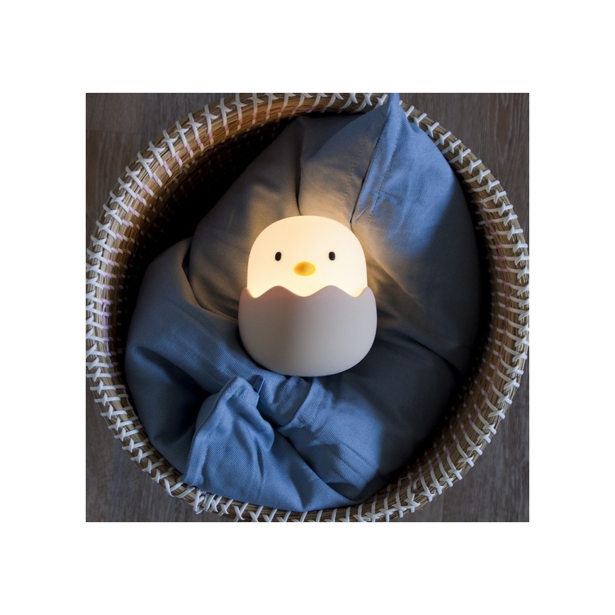 MegaLight - LED RGB Ljusreglerad uppladdningsbar barns beröring lampa EGGY EGG LED/5V
