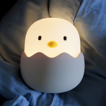 MegaLight - LED RGB Ljusreglerad uppladdningsbar barns beröring lampa EGGY EGG LED/5V
