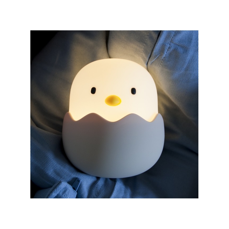 MegaLight - LED RGB Ljusreglerad uppladdningsbar barns beröring lampa EGGY EGG LED/5V