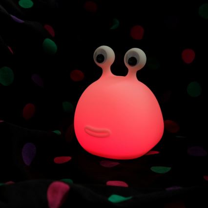 MegaLight - LED RGB Ljusreglerad uppladdningsbar barns beröring lampa MOMO MOON LED/5V