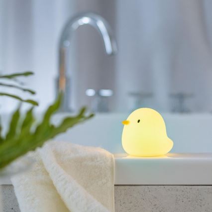 MegaLight - LED RGB Uppladdningsbar barns beröring badkarslampa SWIMMY DUCK LED/5V IP67
