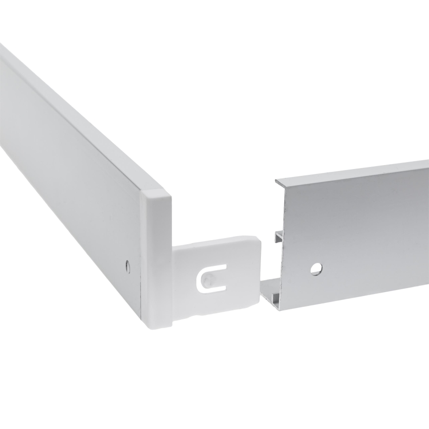 Metal ram för the installation of LED panels 1200x300 mm vit